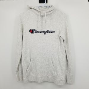 Champion Grey Hoodie Funnel‎ Neck Sweatshirt Size Small Streetwear Comfy Women